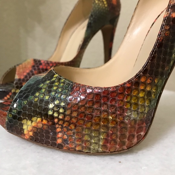 Alexandre Birman Python Peep Toe Heels - Picture 13 of 13